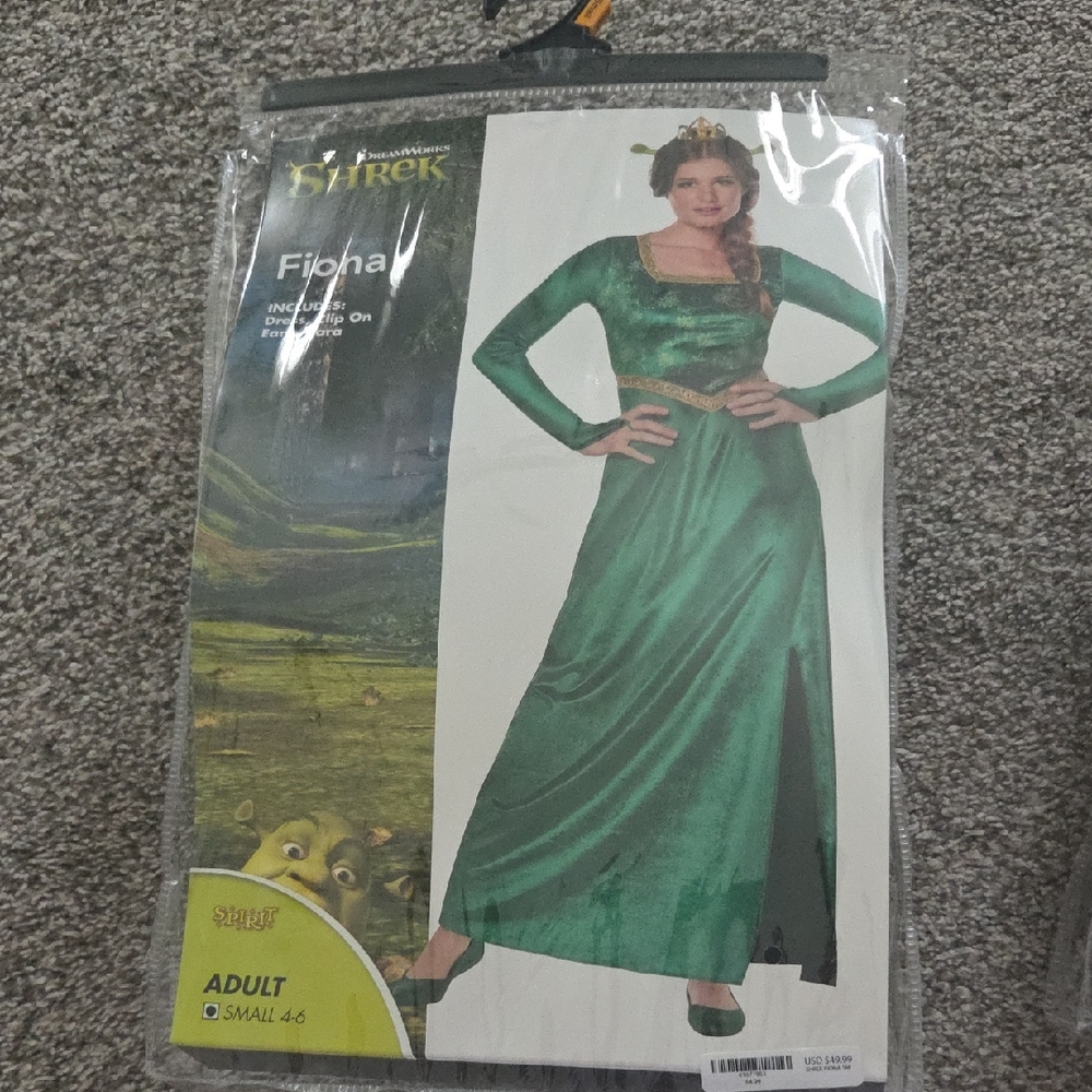 Shrek Fiona Green Costume Dress